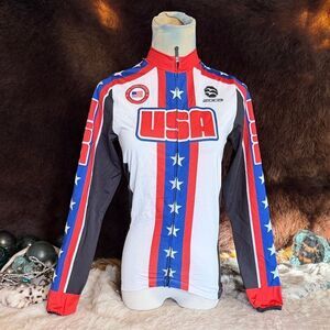 USA Cycling Jersey with Stars and Stripes XS (2850)